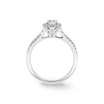 Poire bague diamant halo or gris 750/18 ct 0.85 ct G/si - RI-6535-02-WG