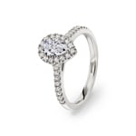 Poire bague diamant halo or gris 750/18 ct 0.85 ct G/si - RI-6535-02-WG