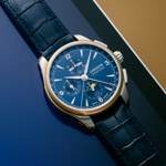 Union Glashütte Belisar Chronographe Phases de Lune Bicolore Bleu 42mm - D907.425.46.047.01