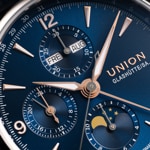 Union Glashütte Belisar Chronographe Phases de Lune Bleu 42mm - D014.425.16.047.01