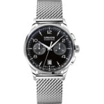 Union Glashütte Noramis Chronograph Automatik Schwarz / Milanaise