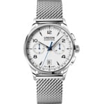 Union Glashütte Noramis Chronograph Automatik Weiss / Milanaise
