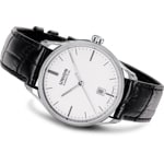 Union Glashütte Viro Datum 41mm Automatique Argenté / Cuir noir - D011.407.16.031.00