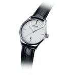 Union Glashütte Viro Datum 41mm Automatique Argenté / Cuir noir - D011.407.16.031.00
