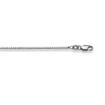 Diamondized Box Chain 750/18 K White Gold 1.3mm
