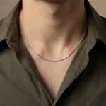 Venezianerkette diamantiert 750/18 K Weissgold 1.4mm - 1241.00115