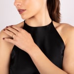 Bague de fiançailles or jaune 750/18 ct avec diamant 0.10 ct H/si - SO-082186-12-GG