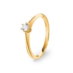 Verlobungsring 750/18 K Gelbgold mit Diamant 0.14 ct H/si