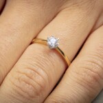 Engagement Ring 750/18 K Yellow Gold with Diamond 0.21 ct H/vs - PR08706-01-GG