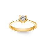 Verlobungsring 750/18 K Gelbgold mit Diamant 0.24 ct H/si - SO-081989-03-GG
