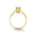 Verlobungsring 750/18 K Gelbgold mit Diamant 0.24 ct H/si - SO-081989-03-GG