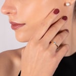 Bague de fiançailles or jaune 750/18 ct avec diamant 0.41 ct H/si - SO-082186-40-GG