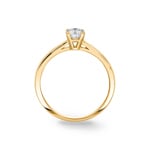 Bague de fiançailles or jaune 750/18 ct avec diamant 0.41 ct H/si - SO-082186-40-GG