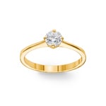 Engagement Ring 750/18 K Yellow Gold with Diamond 0.51 ct H/si - SO-082293-50-GG