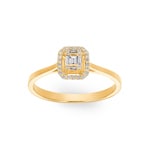 Engagement Ring 750/18 K Yellow Gold with Diamonds 0.16 ct. H/si - SO-101281-GG