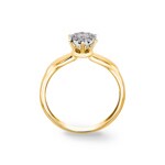 Verlobungsring 750/18 K Gelbgold mit Diamanten 0.19 ct H/si - RI-44011-GG