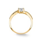 Engagement Ring 750/18 K Yellow Gold with Diamonds 0.22 ct H/si - RI-54301-GG
