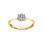 Engagement Ring 750/18 K Yellow Gold with Diamonds 0.25 ct H/si by CHRISTIAN - SO-69628-GG