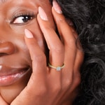 Engagement Ring 750/18 K Yellow Gold with Diamonds 0.25 ct H/si - RI-54561-GG