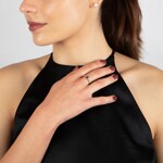 Bague de fiançailles or jaune 750/18 ct avec diamants 0.25 ct H/Si et saphir 0.36 ct - PR03357-2-GG