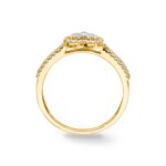 Verlobungsring 750/18 K Gelbgold mit Diamanten 0.29 ct H/si, Herz - RI-54881-GG