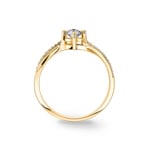 Engagement Ring 750/18 K Yellow Gold with Diamonds 0.31 ct H/si - CG138