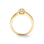 Verlobungsring 750/18 K Gelbgold mit Diamanten 0.31 ct H/si - SO-068631-GG