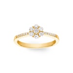 Verlobungsring 750/18 K Gelbgold mit Diamanten 0.31 ct H/si - SO-068631-GG