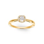 Engagement Ring 750/18 K Yellow Gold with Diamonds 0.32ct H/si - RI-100961-GG