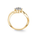 Bague de fiançailles or jaune 750/18 ct avec diamants 0.33 ct H/si - SO-69635-GG