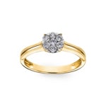 Verlobungsring 750/18 K Gelbgold mit Diamanten 0.33 ct H/si - RI-69579-GG