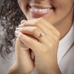 Verlobungsring 750/18 K Gelbgold mit Diamanten 0.34 ct H/si - RI-69585-GG