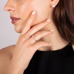 Engagement Ring 750/18 K Yellow Gold with Diamonds 0.42 ct H/si - SO-071660-GG