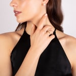 Engagement Ring 750/18 K Yellow Gold with Diamonds 0.42 ct H/si - SO-071660-GG