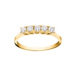 Engagement Ring 750/18 K Yellow Gold with Diamonds 0.42 ct H/si - SO-071660-GG