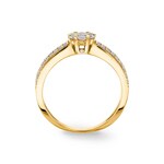 Engagement Ring 750/18 K Yellow Gold with Diamonds 0.44 ct H/si - SO-068375-GG