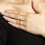 Bague de fiançailles or jaune 750/18 ct avec diamants 0.44 ct H/si - SO-068399-GG