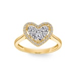 Bague de fiançailles or jaune 750/18 ct avec diamants 0.51 ct H/si by CHRISTIAN - RI-69501-GG