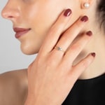 Bague de fiançailles or jaune 750/18 ct avec diamants 0.55 ct H/si - CG127