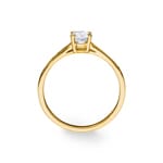 Engagement Ring 750/18 K Yellow Gold with Diamonds 0.72 ct H/si - CG126