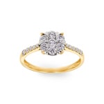 Engagement Ring 750/18 K Yellow Gold with Diamonds 0.75 ct H/si by CHRISTIAN - SO-69317-GG