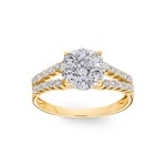 Verlobungsring 750/18 K Gelbgold mit Diamanten 1.00 ct H/si by CHRISTIAN - SO-69291-GG