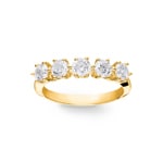 Bague de fiançailles or jaune 750/18 ct avec diamants 1.03 ct H/si - SO-071739-20-GG