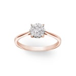 Verlobungsring 750/18 K Roségold mit Diamanten 0.25 ct H/si - RI-69212-RG