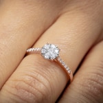 Bague de fiançailles or rosé 750/18 ct avec diamants 0.33 ct H/si by CHRISTIAN - SO-69340-RG