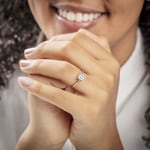 Bague de fiançailles or rosé 750/18 ct avec diamants 0.33 ct H/si - RI-69328-RG