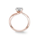 Bague de fiançailles or rosé 750/18 ct avec diamants 0.33 ct H/si - RI-69536-RG