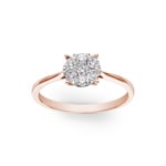 Engagement Ring 750/18 K Rose Gold with Diamonds 0.34 ct H/si - RI-69206-RG
