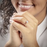 Verlobungsring 750/18 K Roségold mit Diamanten 0.34 ct H/si - RI-69585-RG