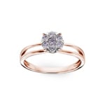 Verlobungsring 750/18 K Roségold mit Diamanten 0.34 ct H/si - RI-69585-RG